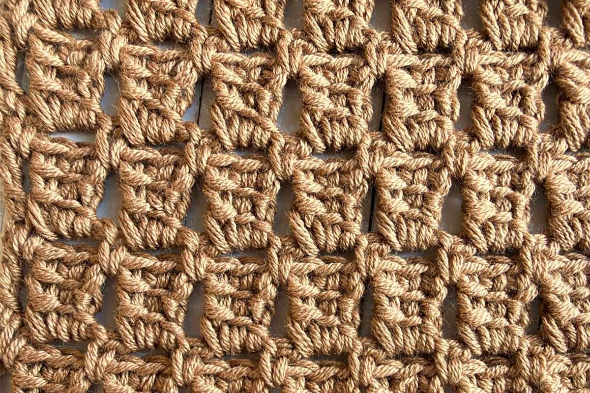 Swatch of the crochet box stitch