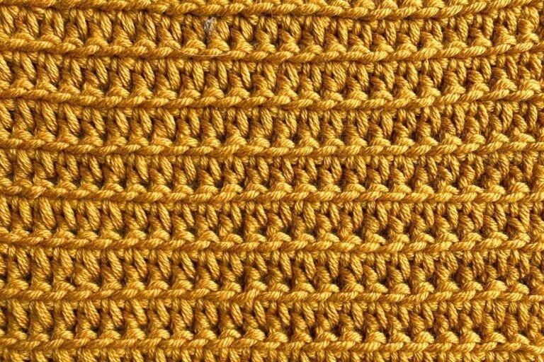 Swatch of the crochet knit stitch