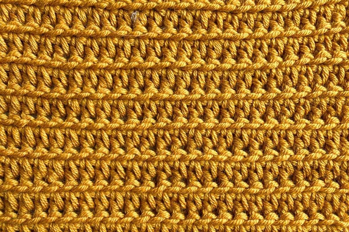 Swatch of the crochet knit stitch