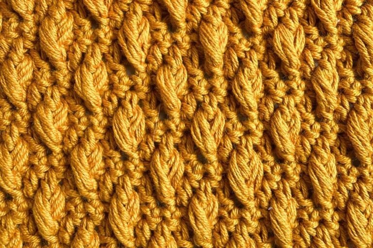 Swatch of the crochet plump post stitch