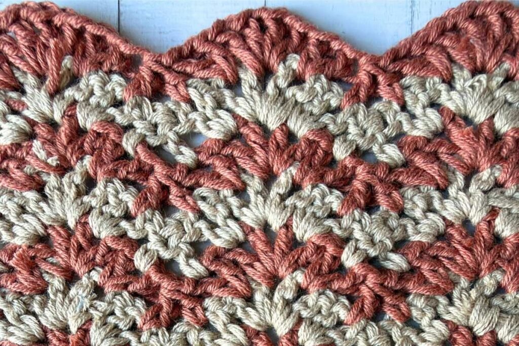 Image of the crochet v stitch ripple