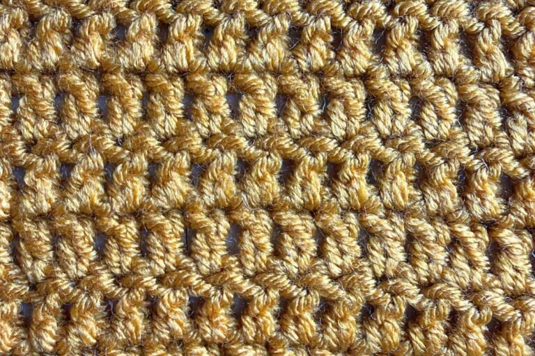 Swatch of a double crochet stitch