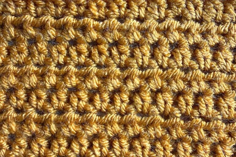 Swatch of a half double crochet stitch